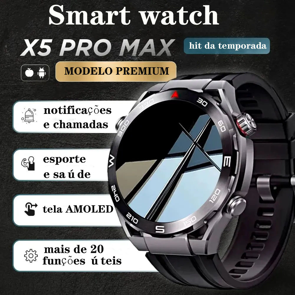 Novo X5 PRO MAX SmartWatch: Chamada Bluetooth, À 