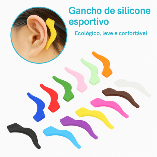 Gancho de Silicone Antiderrapante para Óculos  Es