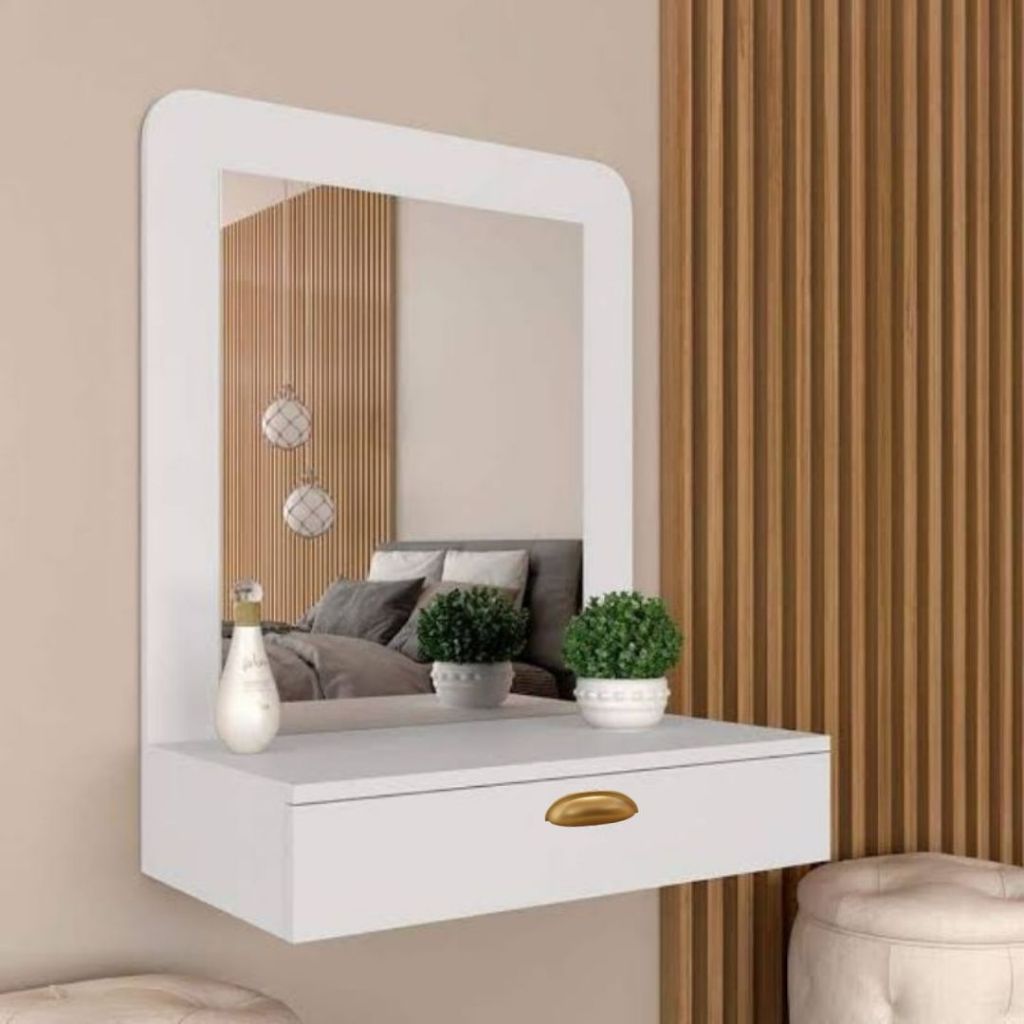 Penteadeira Camarim Suspensa com Espelho/Montada/G