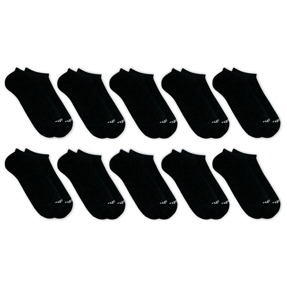 Kit Meia Invisível Mash 10 Pares Algodão Sem Can