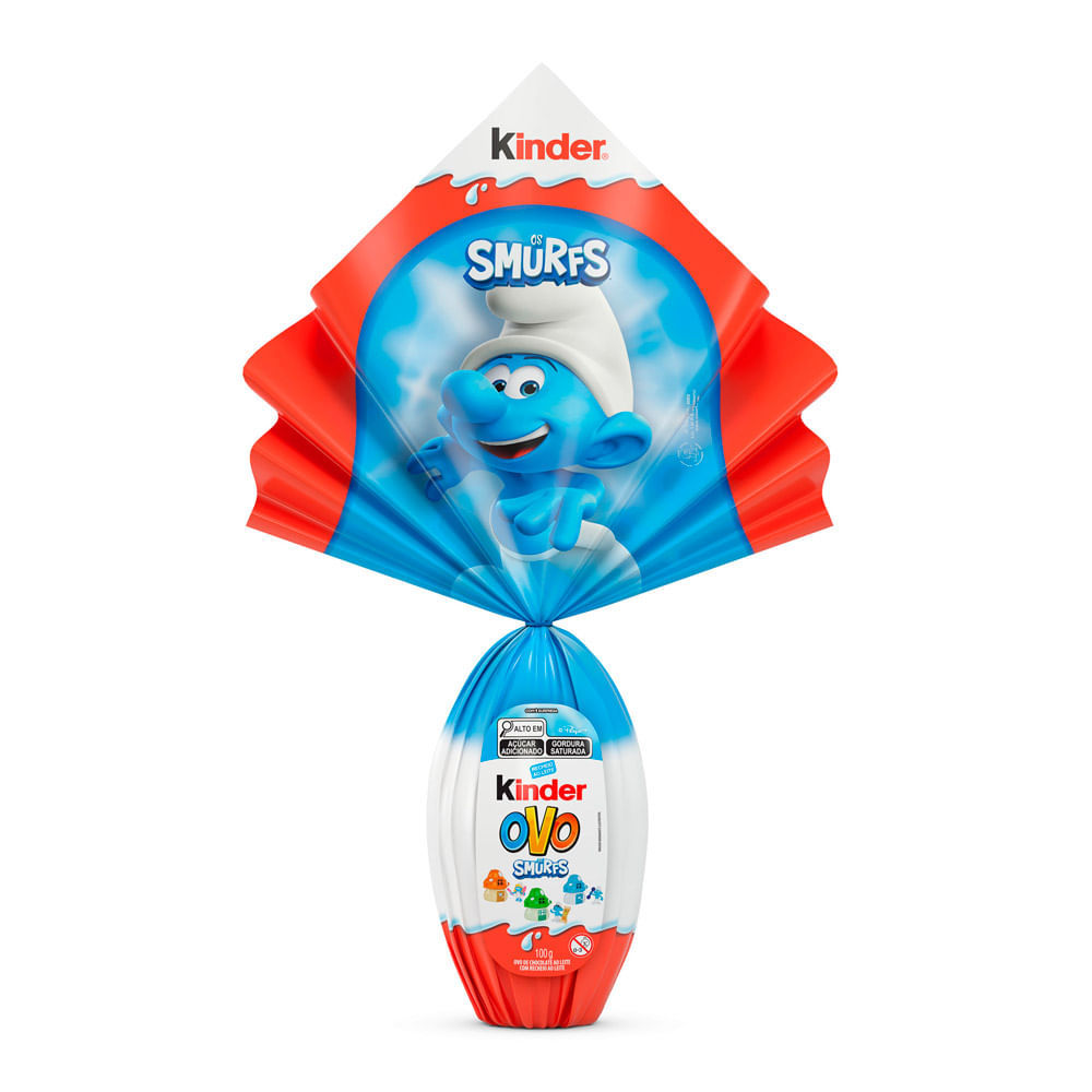 Ovo de Páscoa Kinder Ovo Os Smurfs com 1 Surpresa