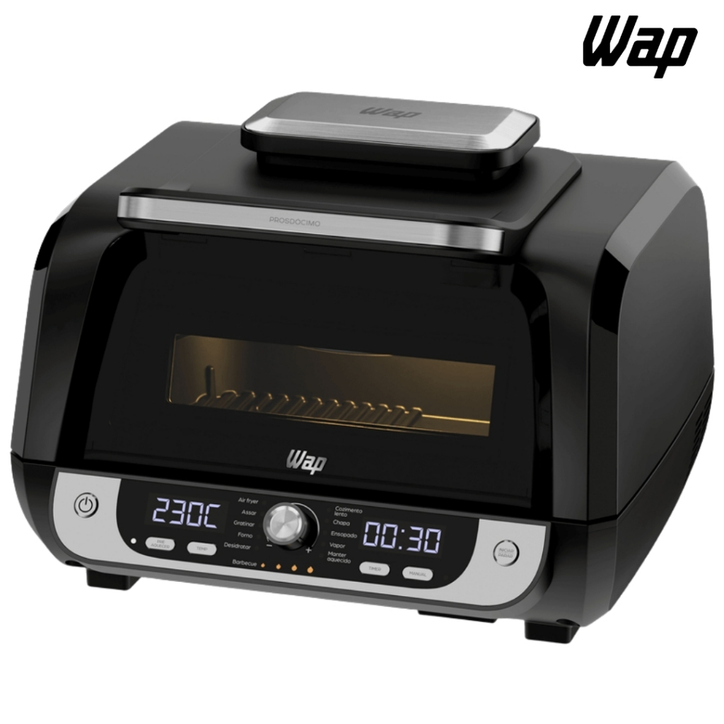 WAP Fritadeira Elétrica Air Fryer Barbecue Digita