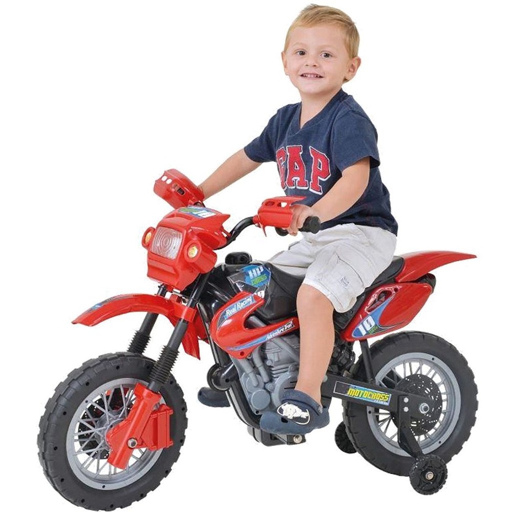 Moto Eletrica Infantil Xplast Motocross 6V Vermelh