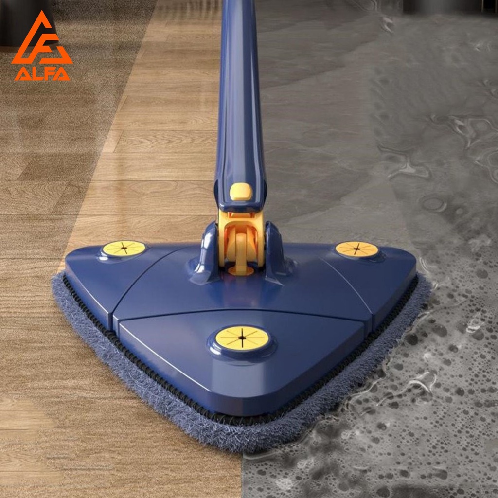Esfregão Triangulo Mop De Limpeza Ajustável Gira