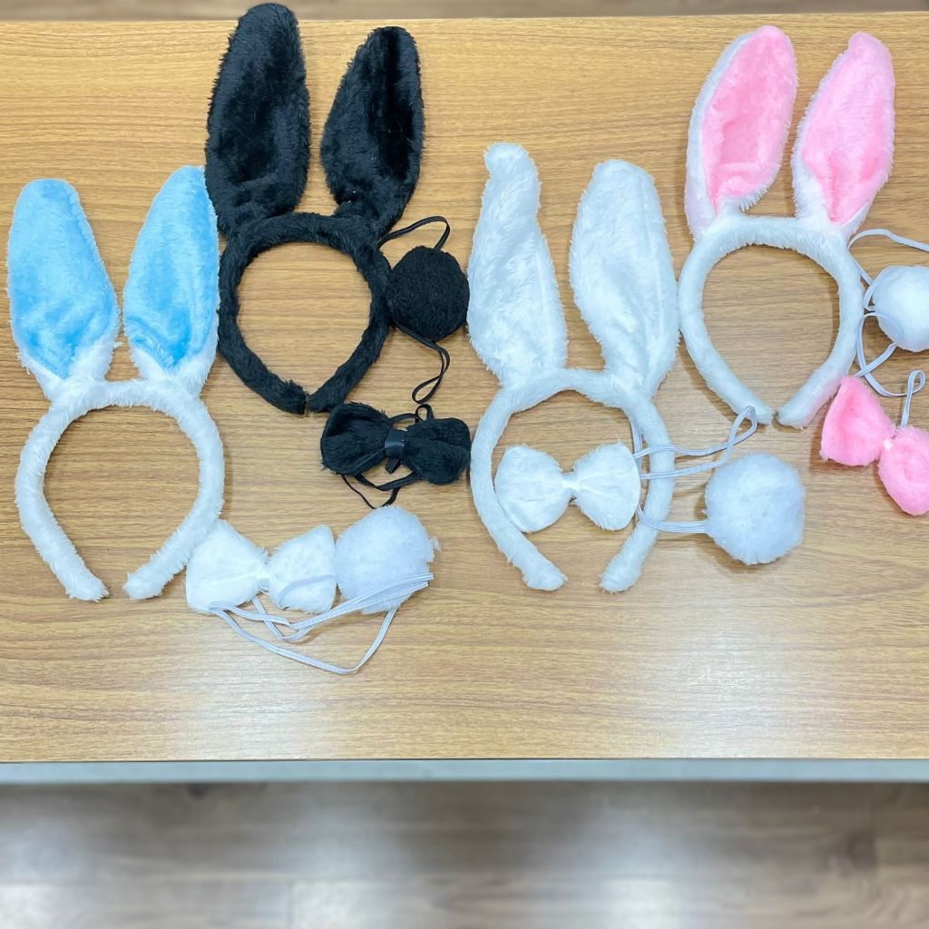 Kit Arco De Coelho Com Rabinho e Gravata Festa Fan