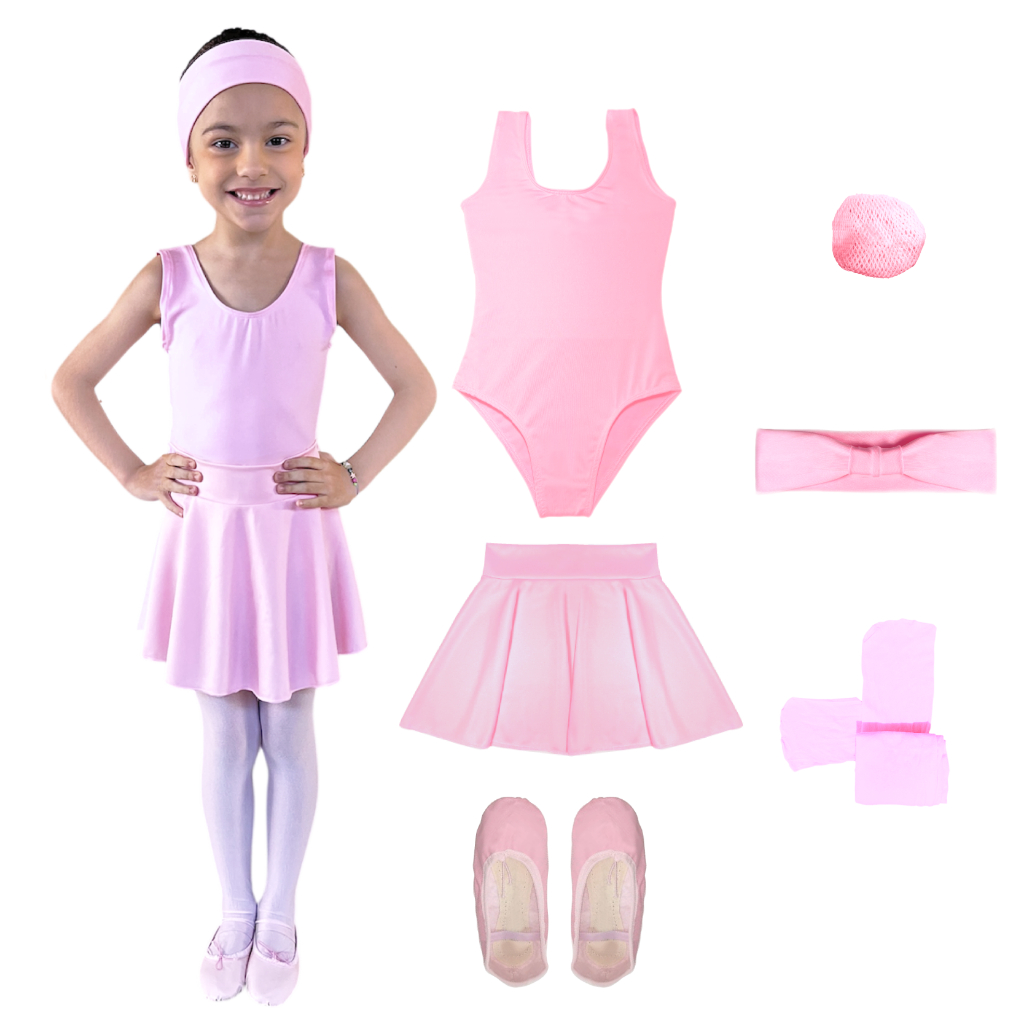 Kit de Ballet Infantil Bailarina Uniforme Balé 6 