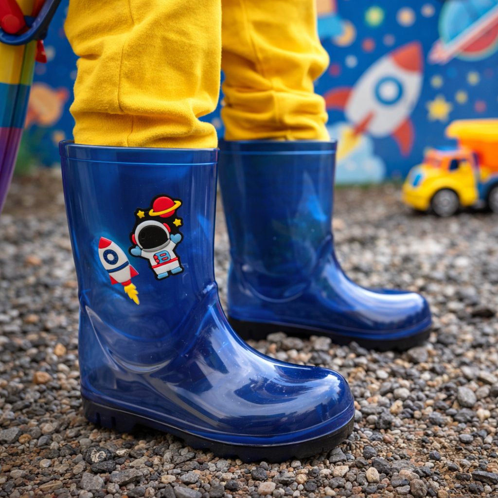 Bota Infantil Menino Galocha Impermeável Masculin