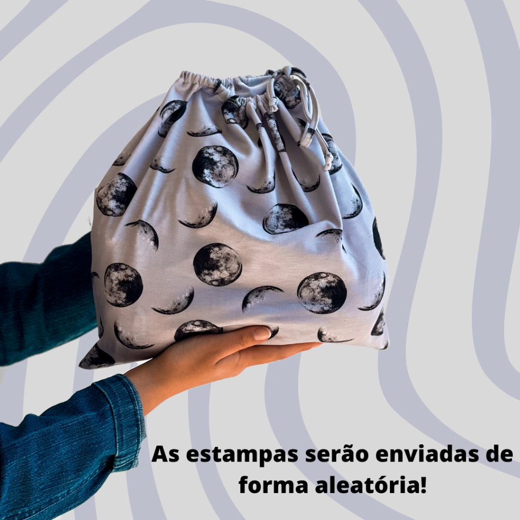 Saquinho de Tecido Organizador Estampa Personaliza