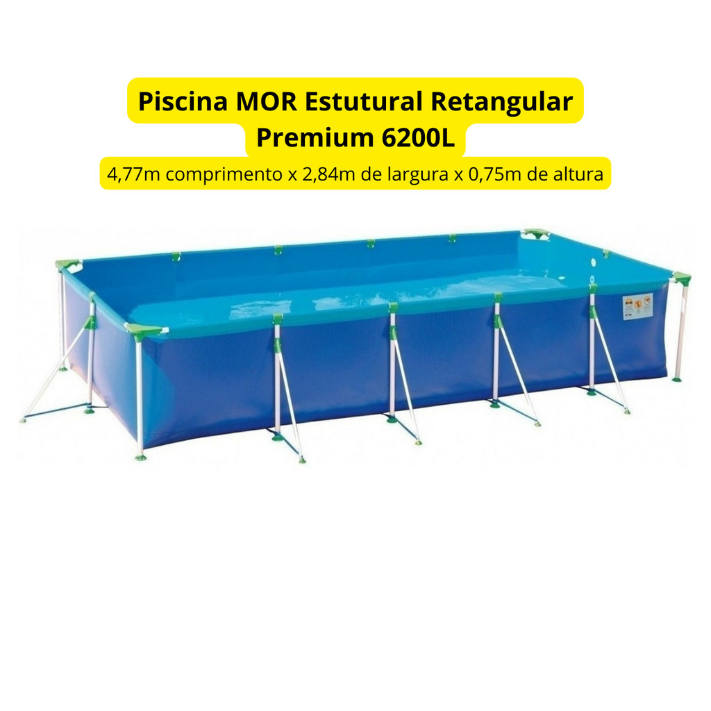 Piscina 6200 litros Retangular Estrutural Premium 