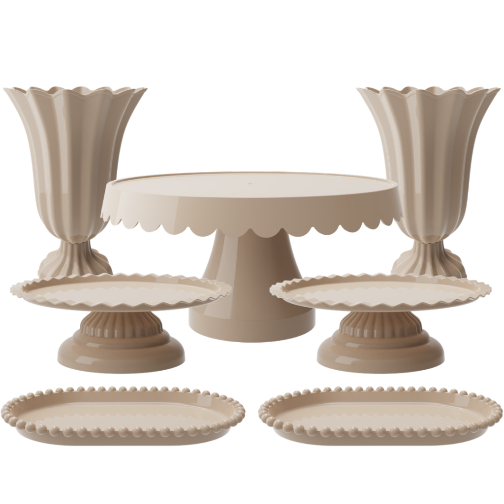 Kit 1 Boleira Plus  2 Vasos Popi Pequeno  2 Mini B