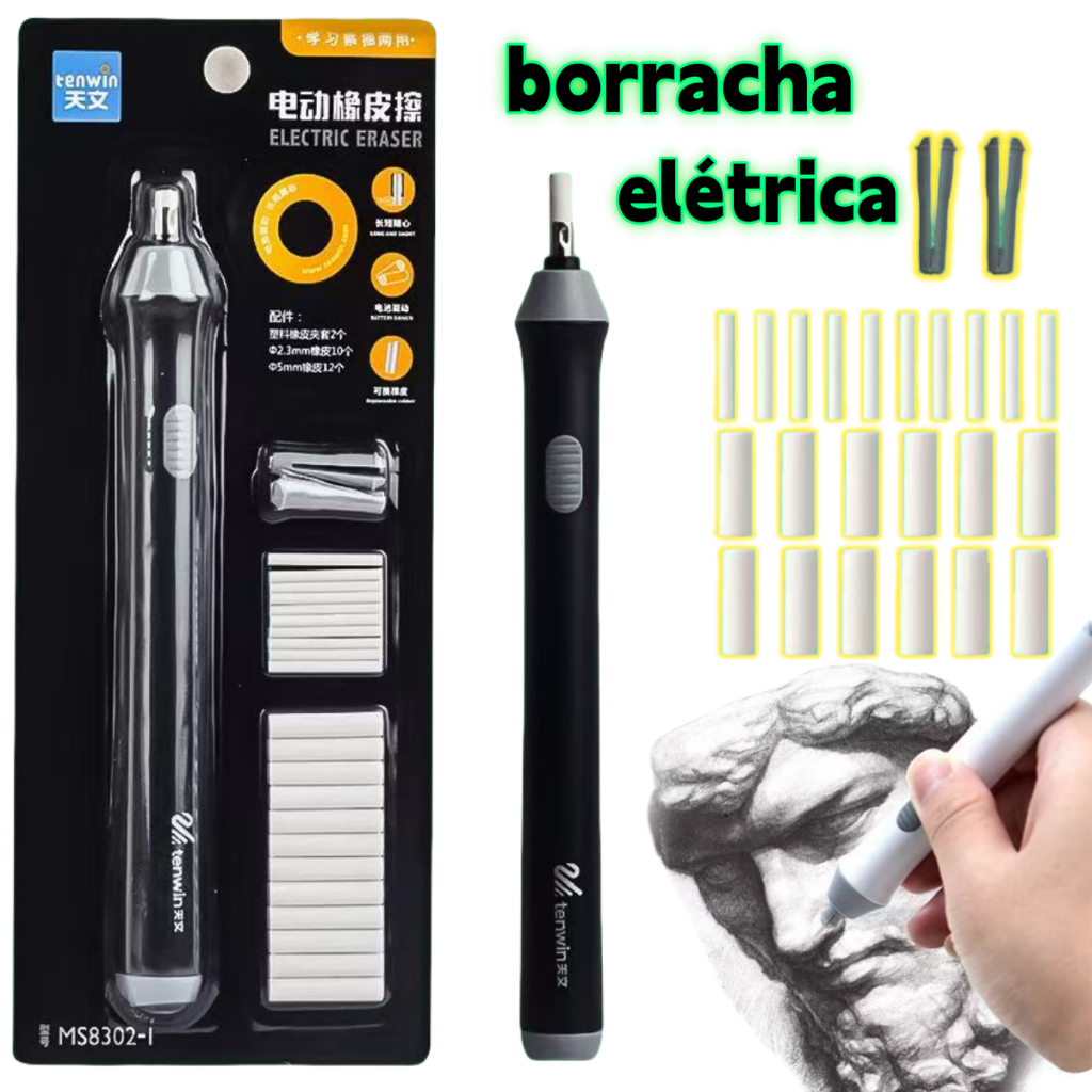 Borracha Elétrica Para Escolar Lápis Borracha El