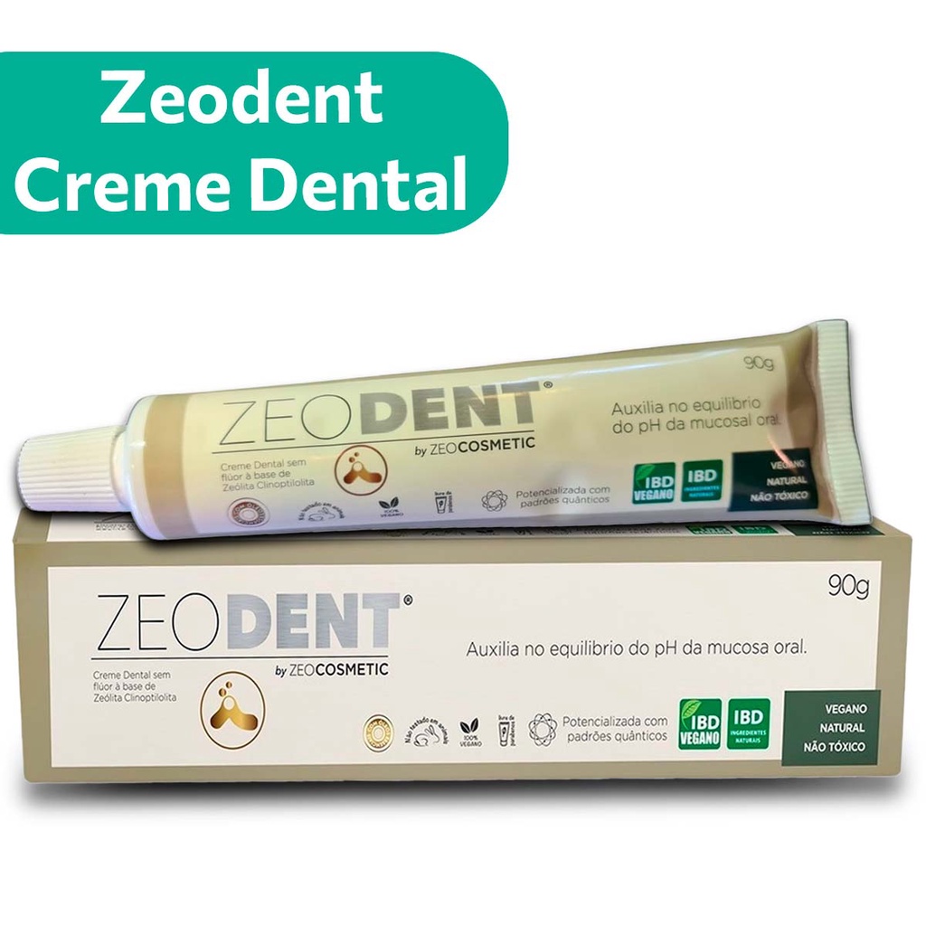 Creme Dental  Sem Flúor  Vegano  Zeoquantic Origi