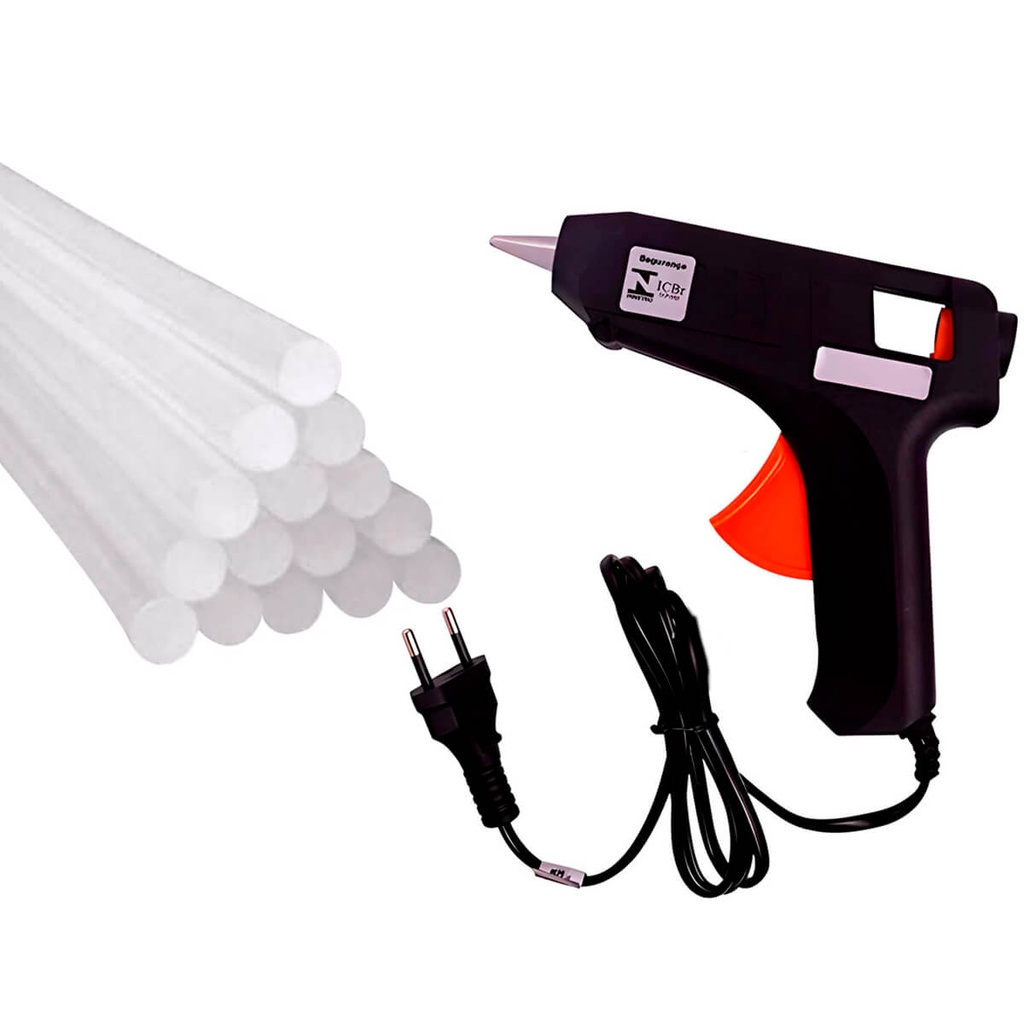 Pistola De Cola Quente Pequena Bivolt + 10 Bastõe