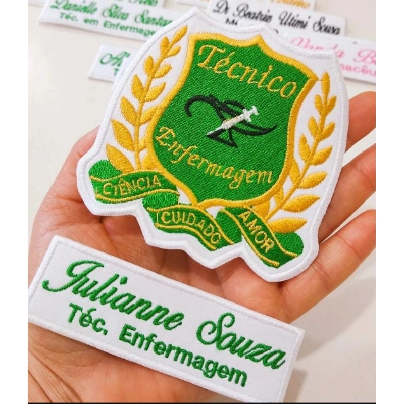 Patch Termocolante Técnico Enfermagem / Kit logo 