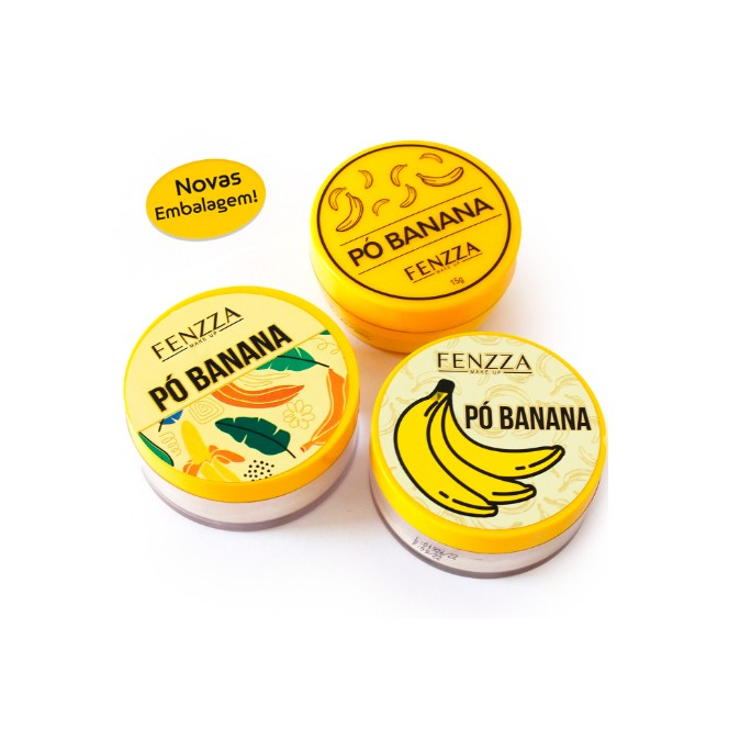 Pó Banana Fixador Translucido Fenzza Finalizador,