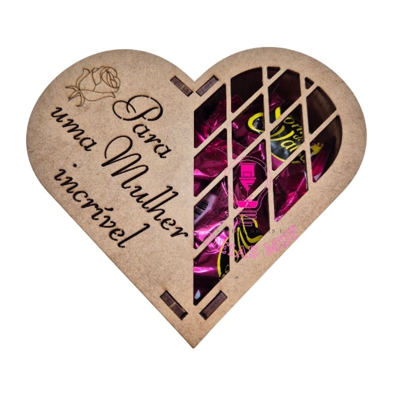10 Caixa Coração Para uma MULHER INCRÍVEL Bombo