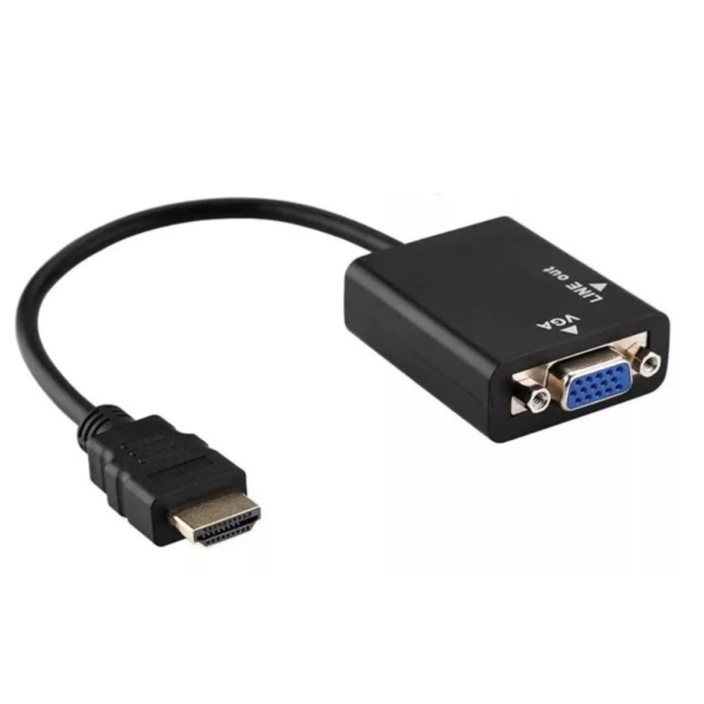 Conversor Adaptador De Vídeo Hdmi Macho Para Vga 