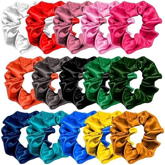 Kit Com 6, 12 e 24 xuxinhas de Cetim Anti frizz Ac