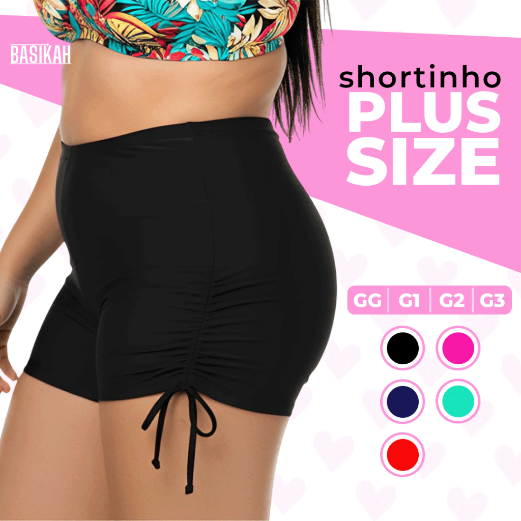 Biquíni Shorts Plus Size Sunquíni Cordinha Calci