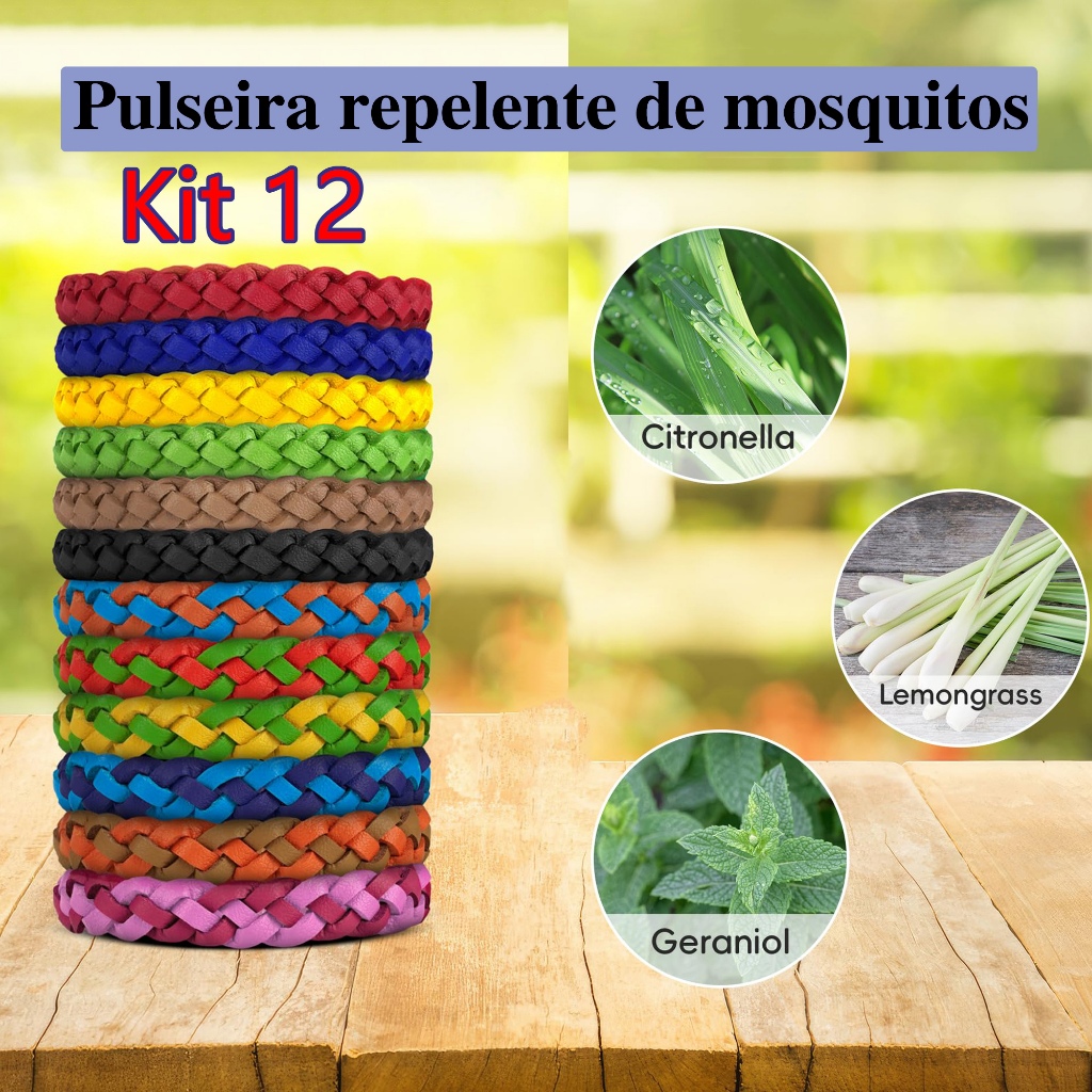 Pulseira Repelente de Mosquitos para Todos, Óleo 