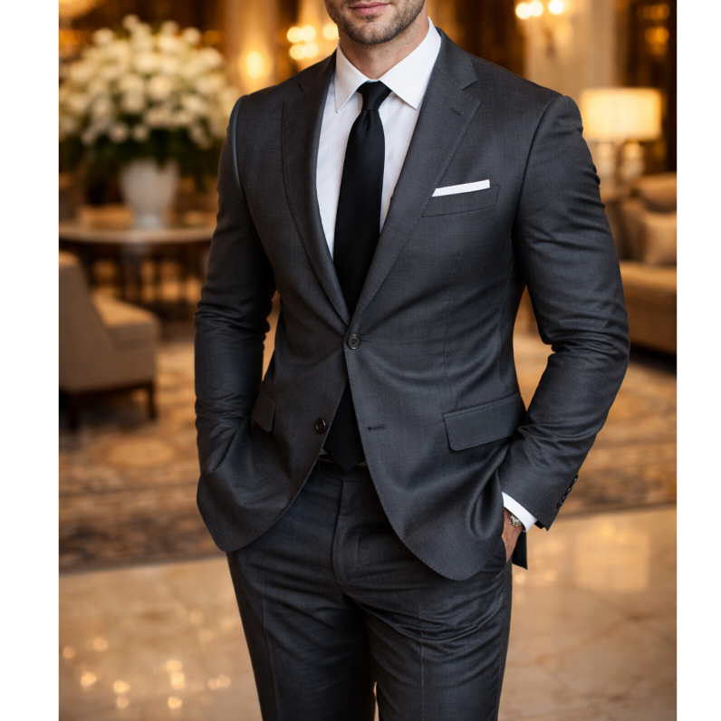 Terno Slim Masculino Elegante Paletó + Calça oxf