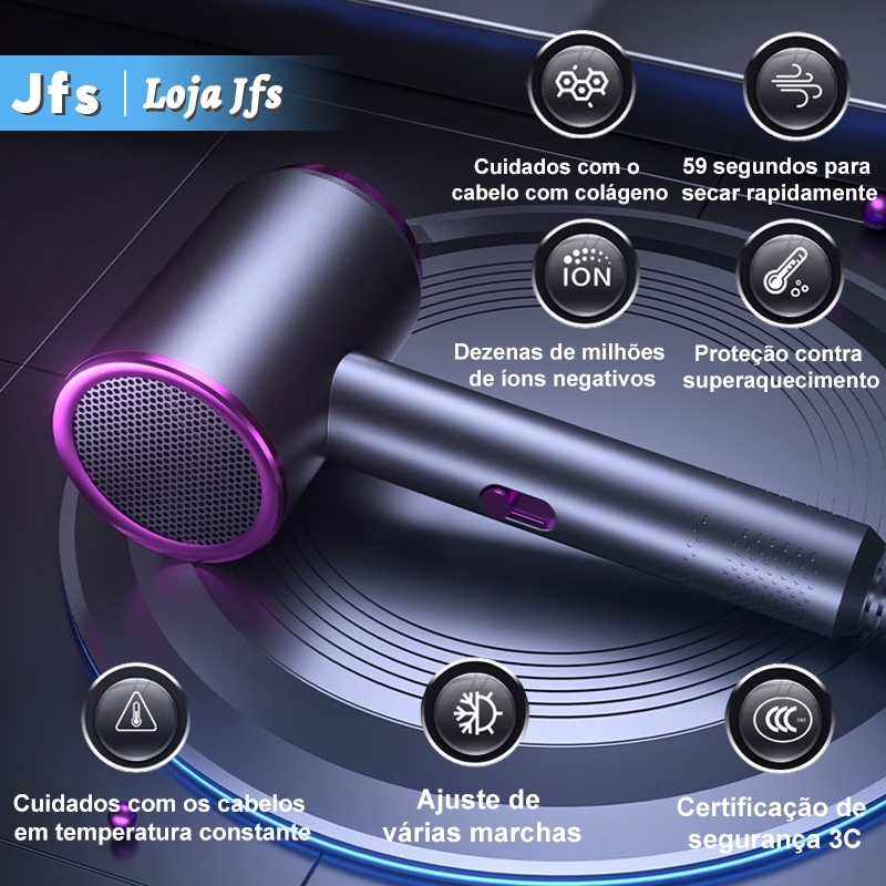 Secador de Cabelo I Iônico Secagem Rápida Ar Que