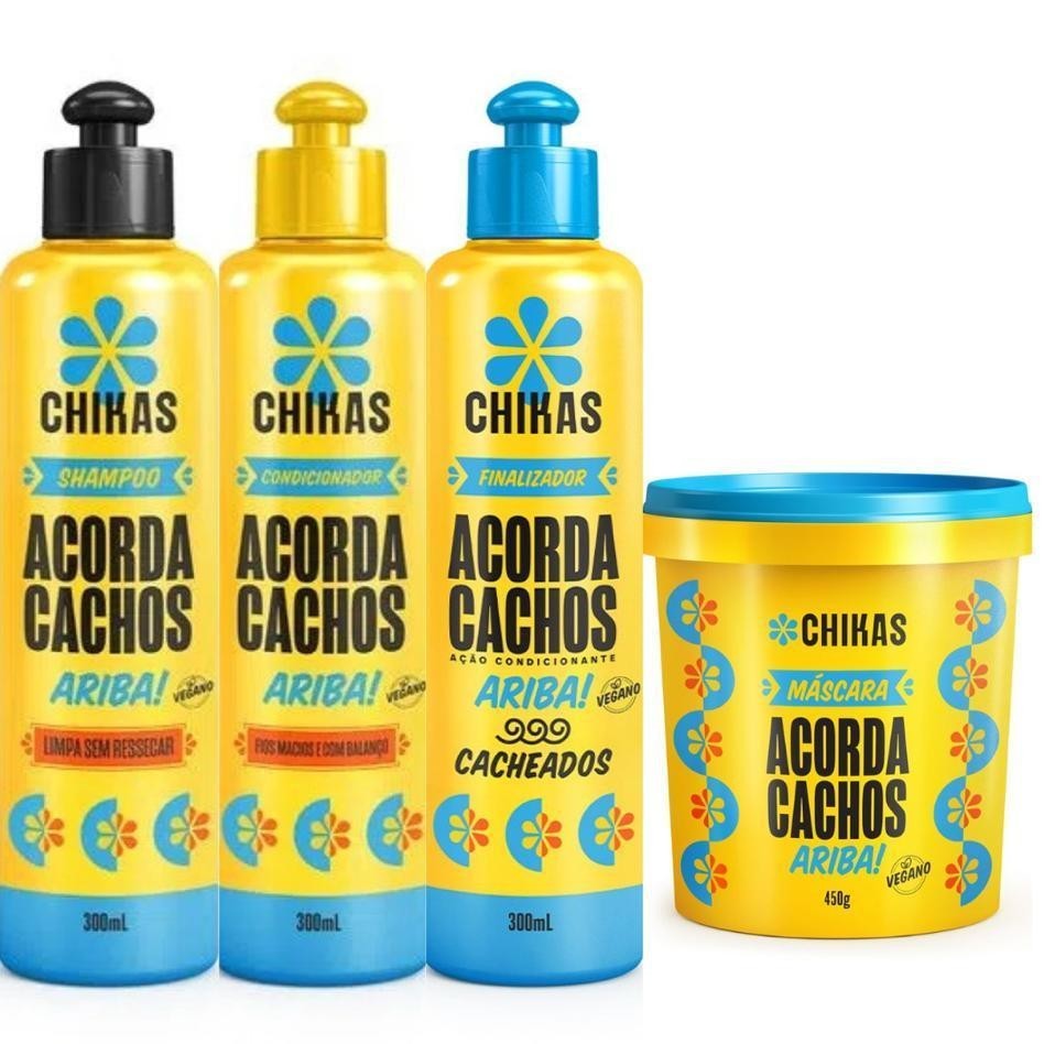 Kit Chikas Acorda Cachos ( SH 300ml + CD 300ml + F