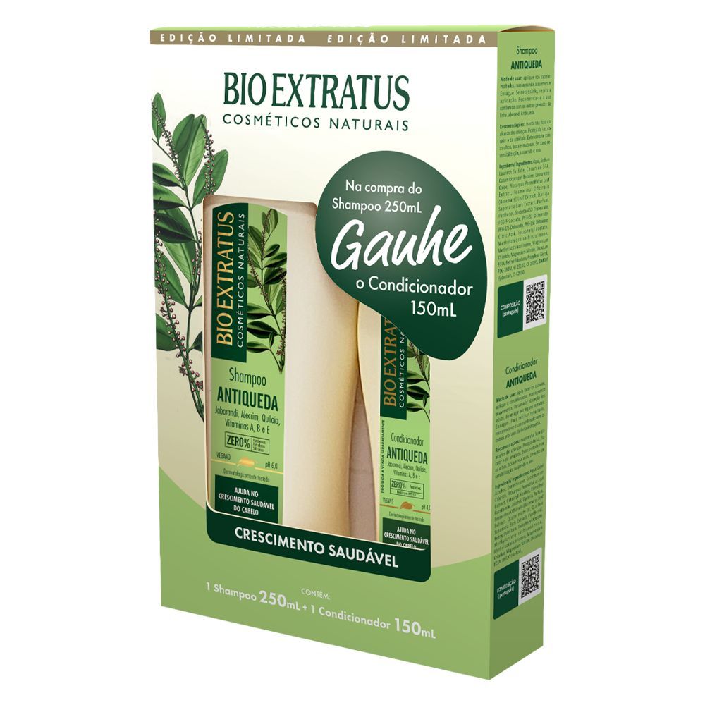 Bio Extratus Kit Jaborandi Antiqueda Crescimento S