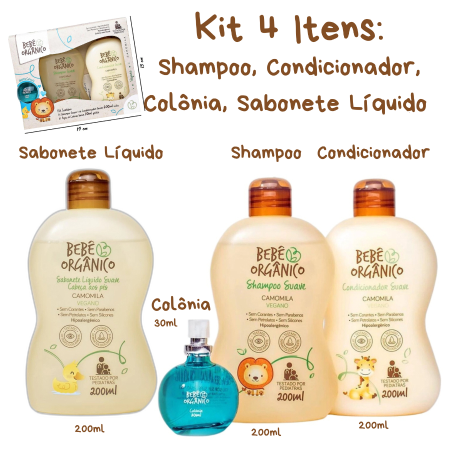 Kit Shampoo Condicionador Colônia Sem Álcool 30m