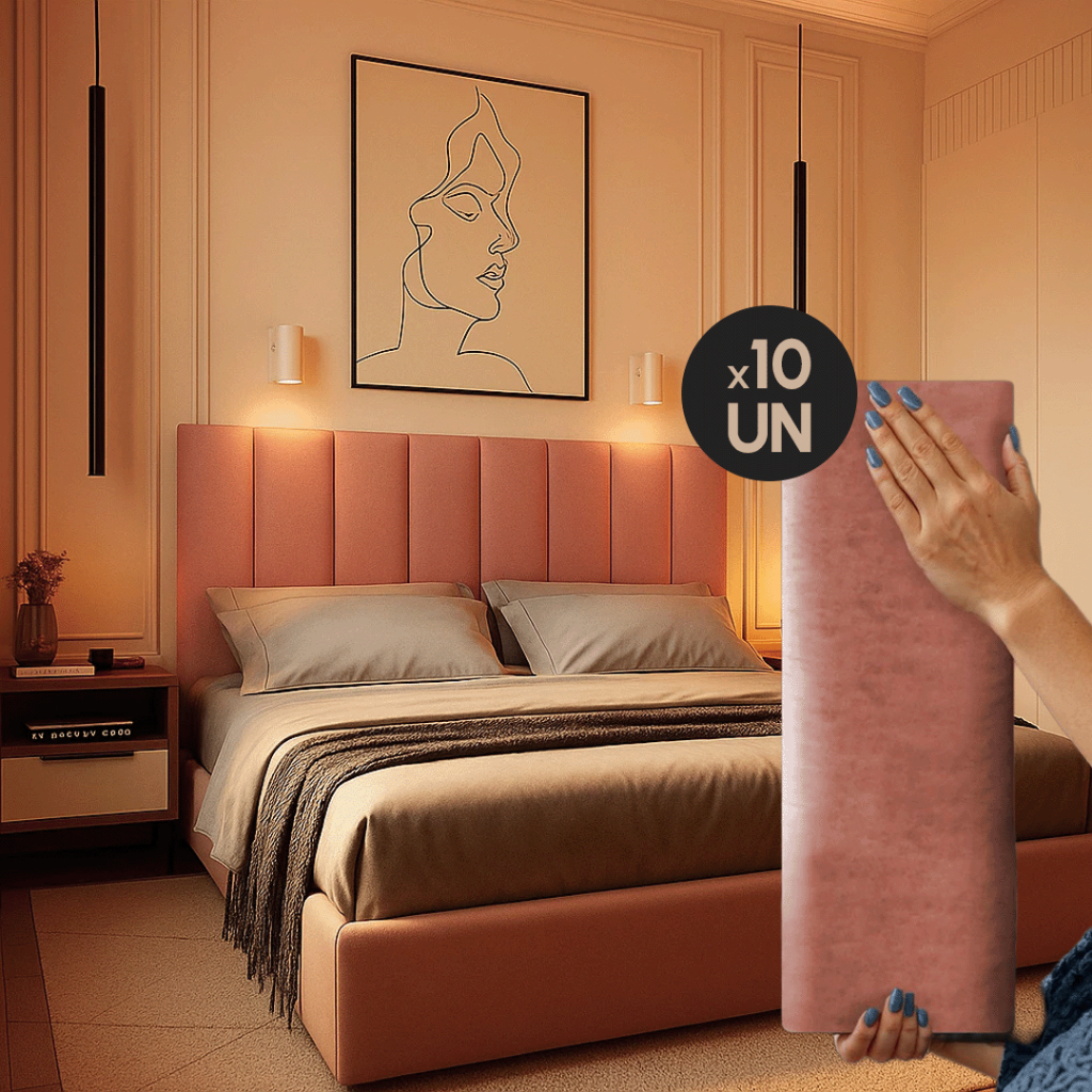 Kit Até 10 Placas de Cabeceira Modular Estofada 4