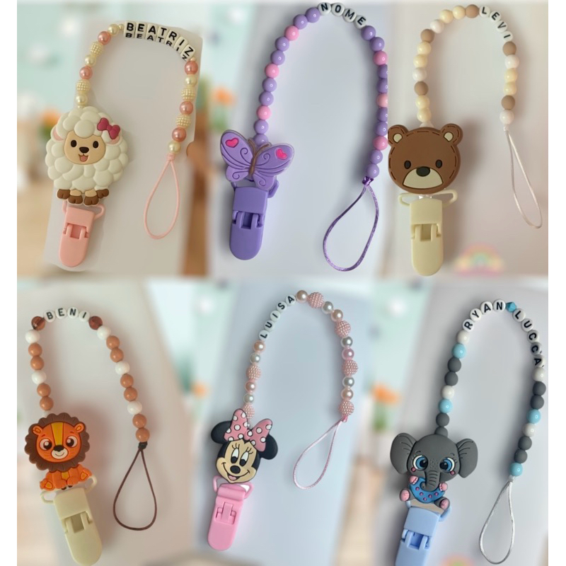 Prendedor de Chupeta com Nome Presente Criativo pa