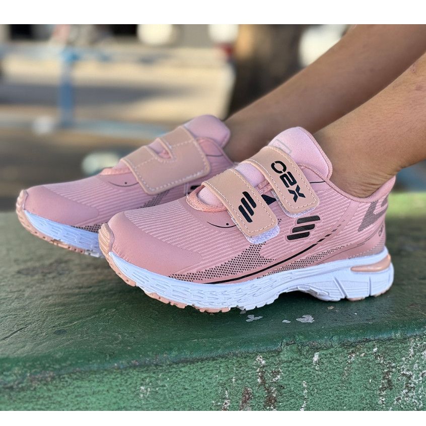 Tênis Com Velcro Calce Fácil Menina Feminino Fá