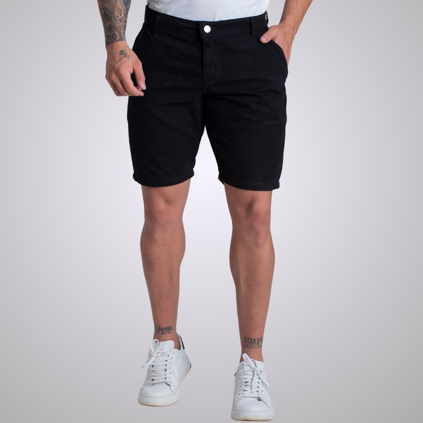 Bermuda de Sarja Social Chino de Brim Masculina Va