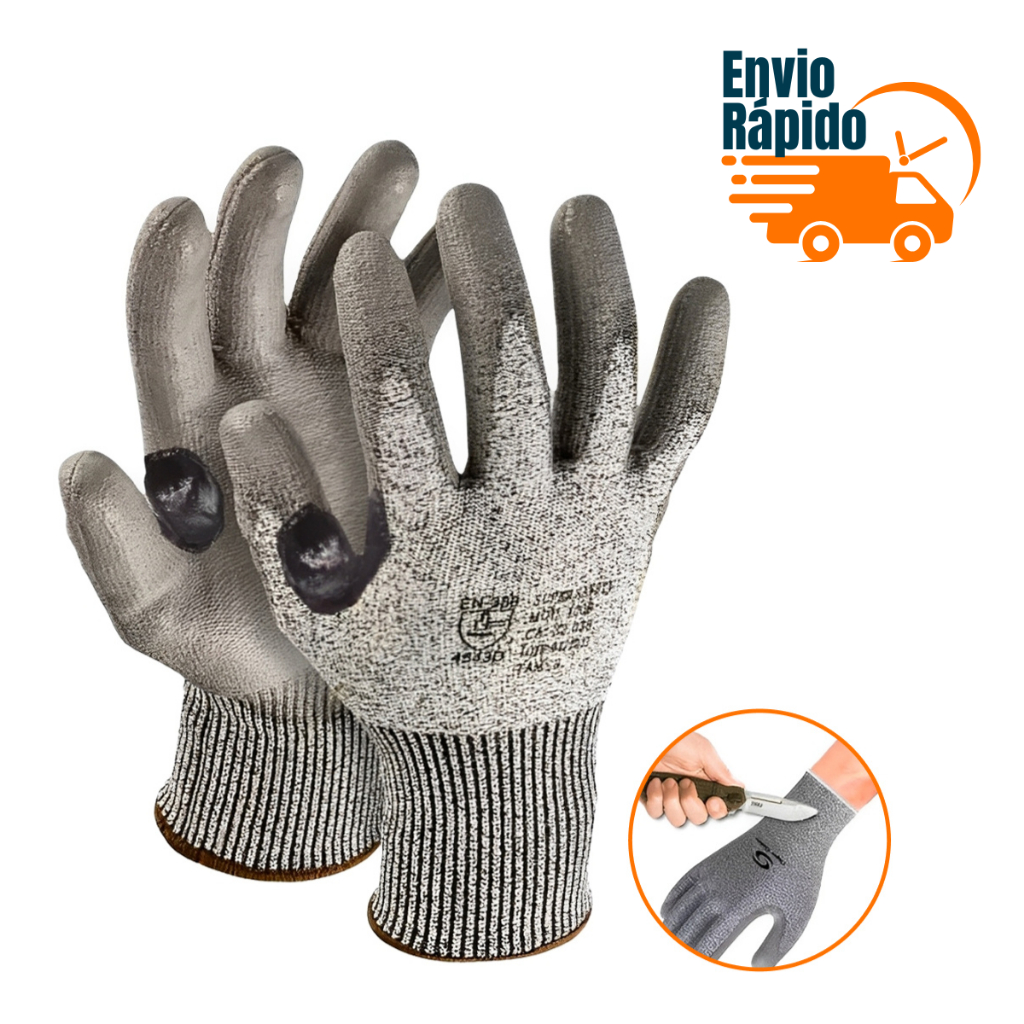 Luva Anti Corte Nível 5 De Proteção Resistente 