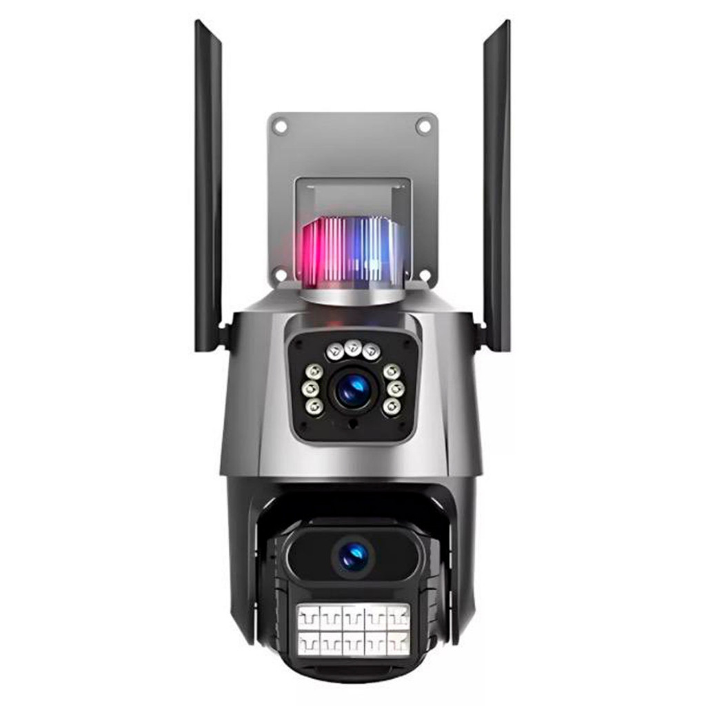 Câmera de vigilância externa Wi-Fi com lente dup