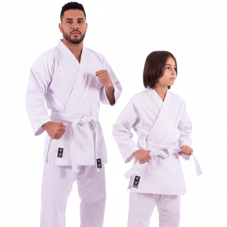 Kimono Karatê Infantil e Adulto Branco + Faixa Br