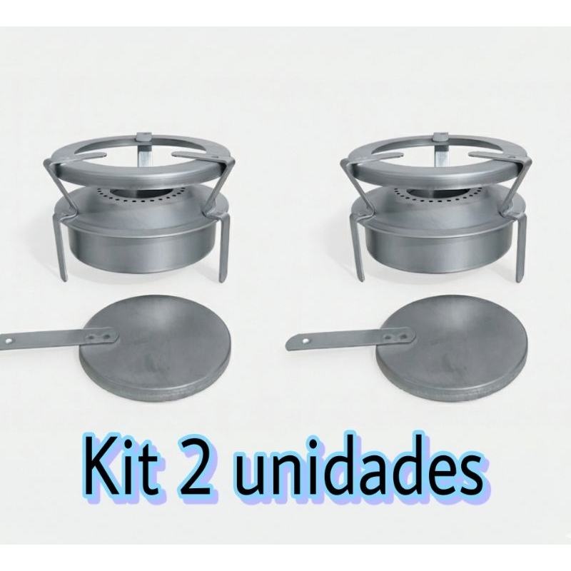 Kit 2 fogareiros espiriteira fogão portátil a á