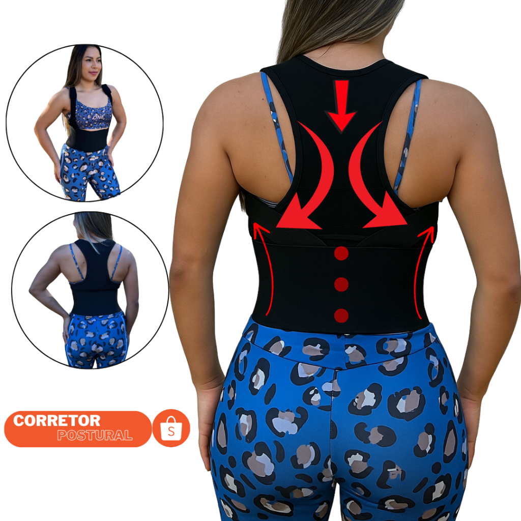 Corretor postura colete para coluna INFRA VERMELHO