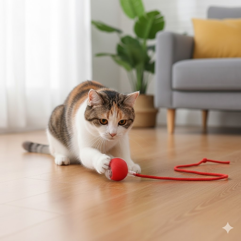 Brinquedo Interativo Automatico Para Gato Com Caud