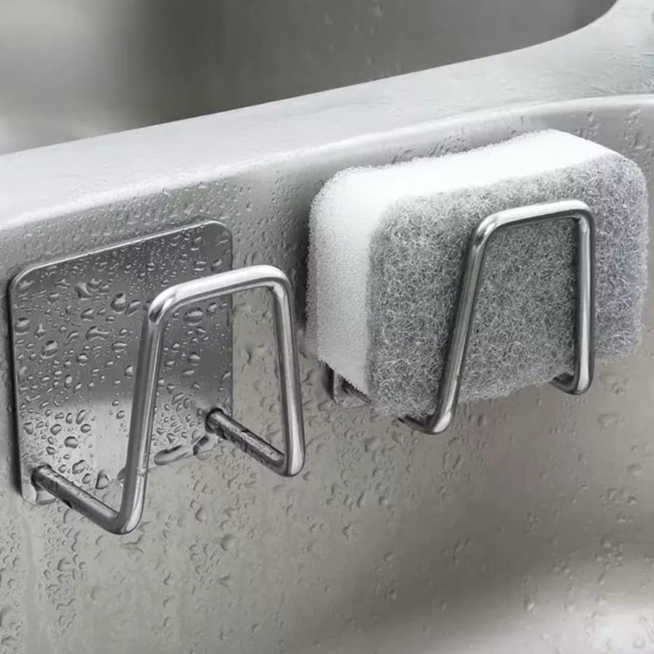 Suporte Gancho Aço inoxidável Porta Esponja Para