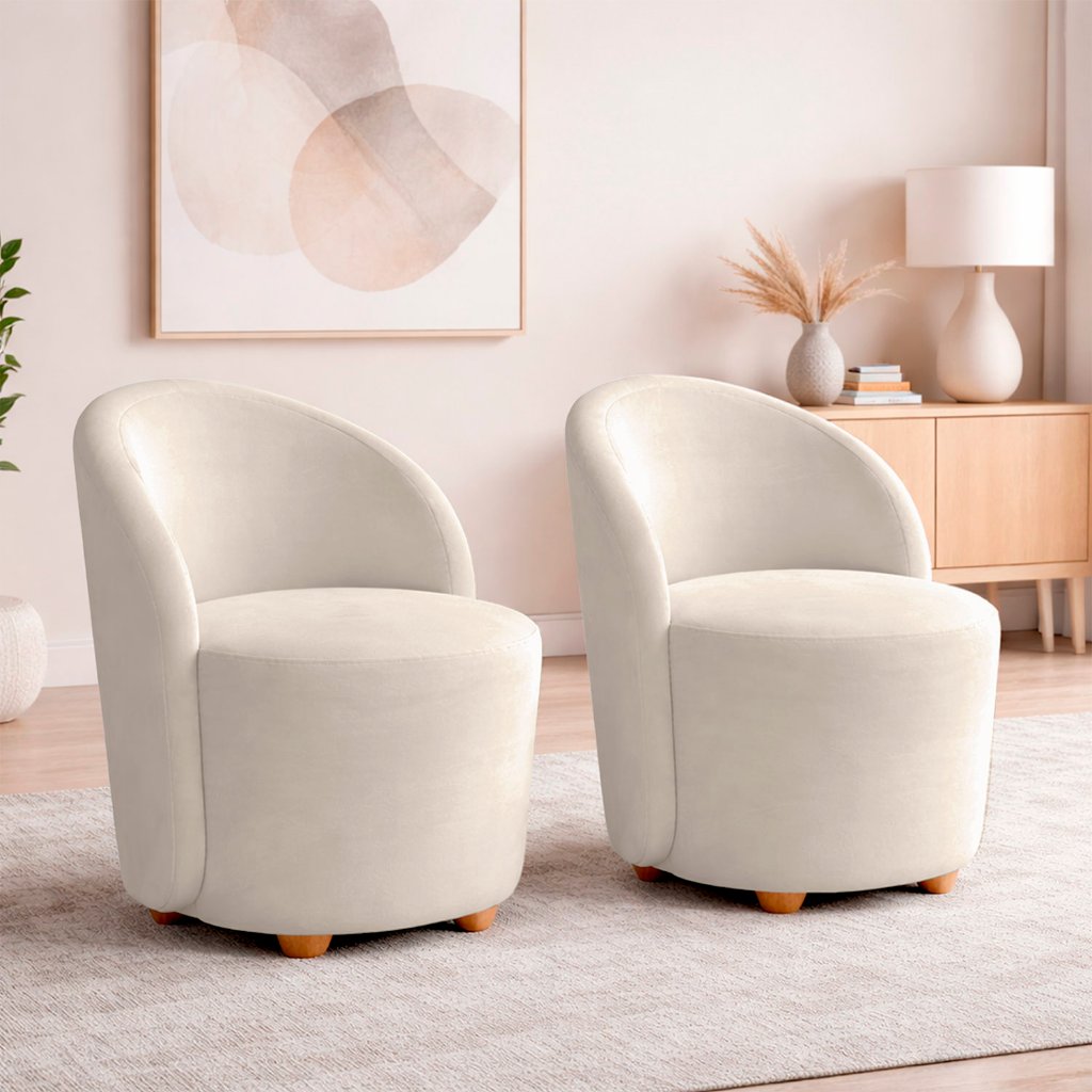 Kit 2 Poltrona Orgânica Denver Decorativa para Sa