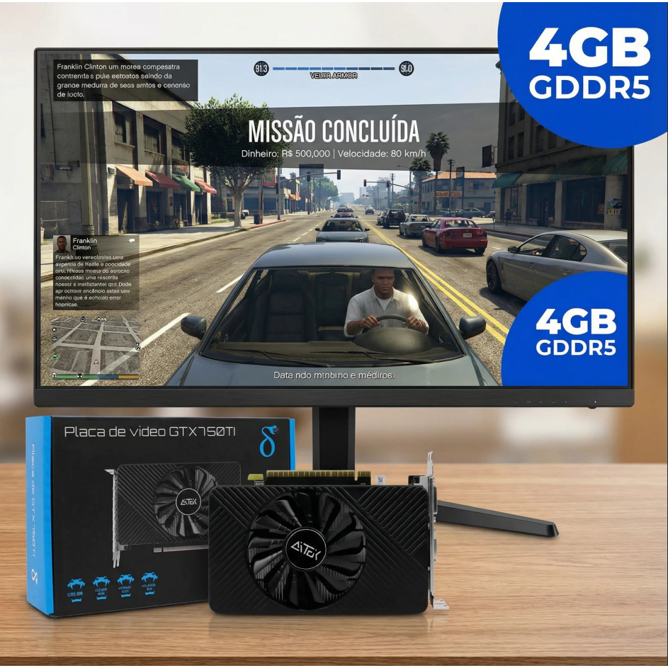 Placa de Vídeo GTX 750 Ti 4GB GDDR5 Gamer Recondi