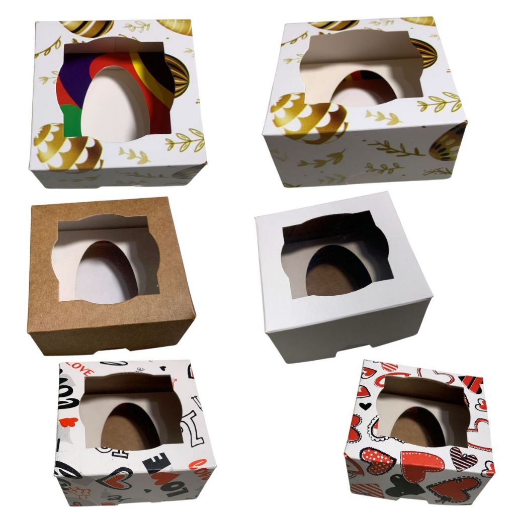 100 Caixas Pra Ovo de Páscoa de Colher 50g 8 x 8