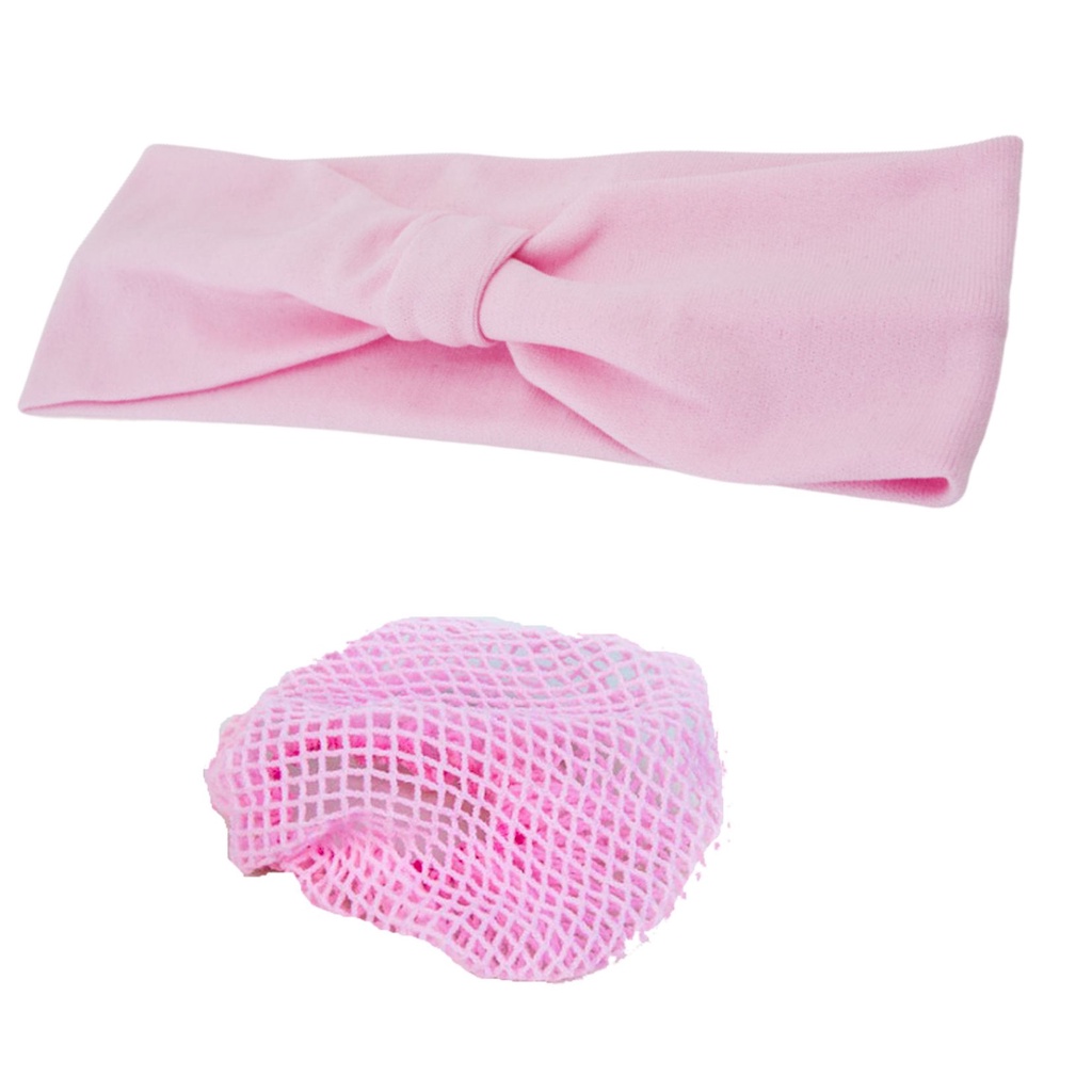 KIT  FAIXA COM NÓ + REDE PARA COQUE CABELO BALLET