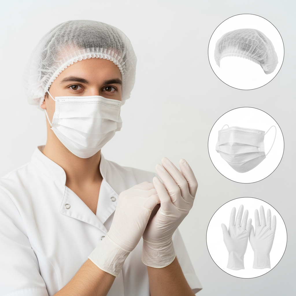 Kit Luva Látex c/pó Medix 100und + máscara bran