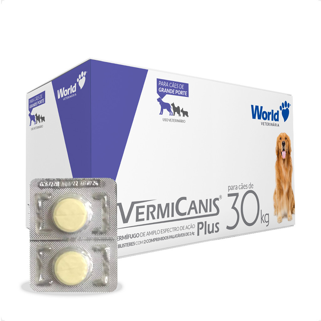 VermiCanis Plus Vermífugo World para Cães de 30K