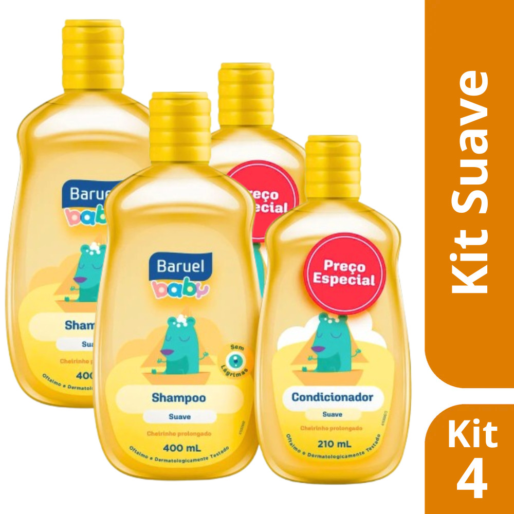Kit 2 Shampoo Suave 400ml + 2 Cond. 200ml –