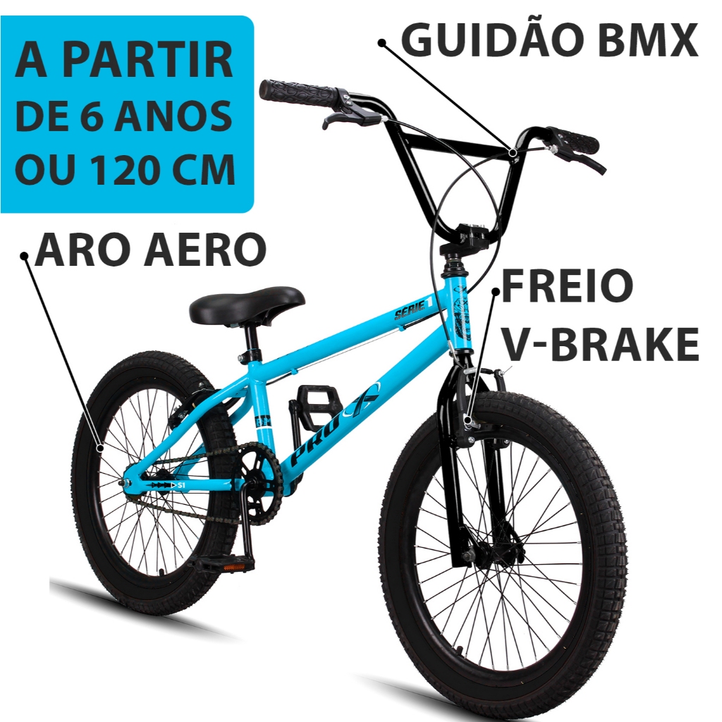 Bicicleta BMX Infantil Pro-X aro 20   Série 1 fre