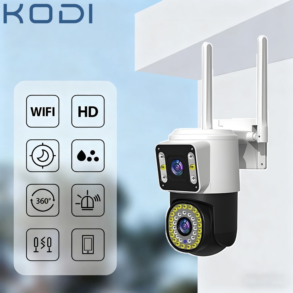 Câmera De Segurança Lente Dupla ICSEE IP66 Wi-Fi