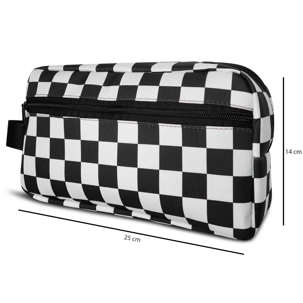 Bolsa Bag de Mão Pequena  Estampada Com Duas Divi